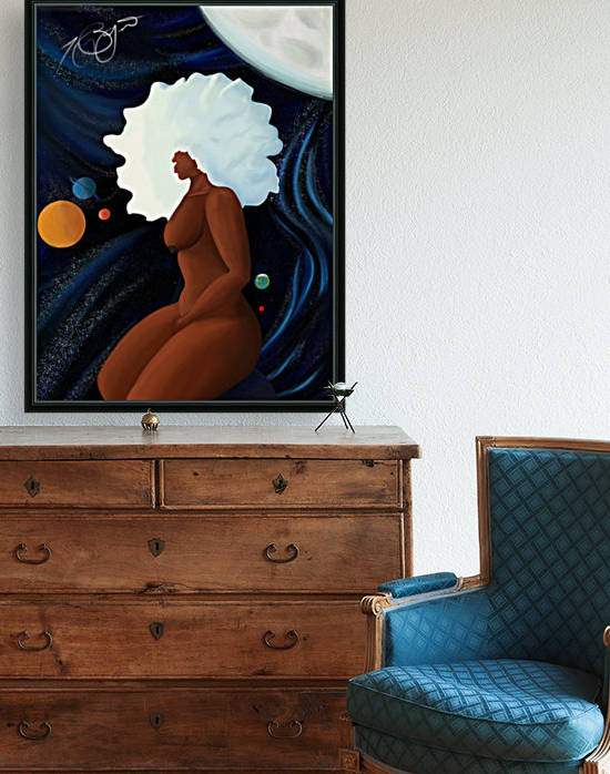 Afro Woman by Afrocentric Painter