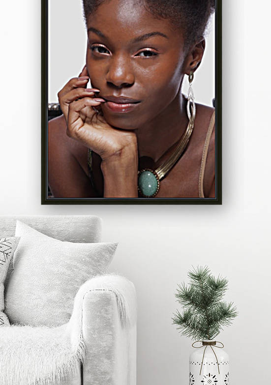 Black Woman Headshot by Afrocentric Painter
