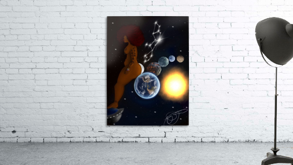 Afro Cosmic Woman Wall Preview