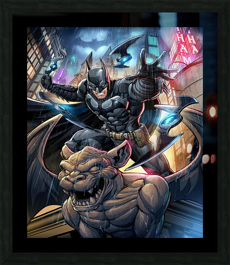 Bat Man Picture Frame print