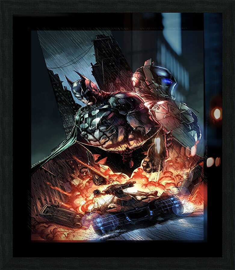 Bat Man Picture Frame print