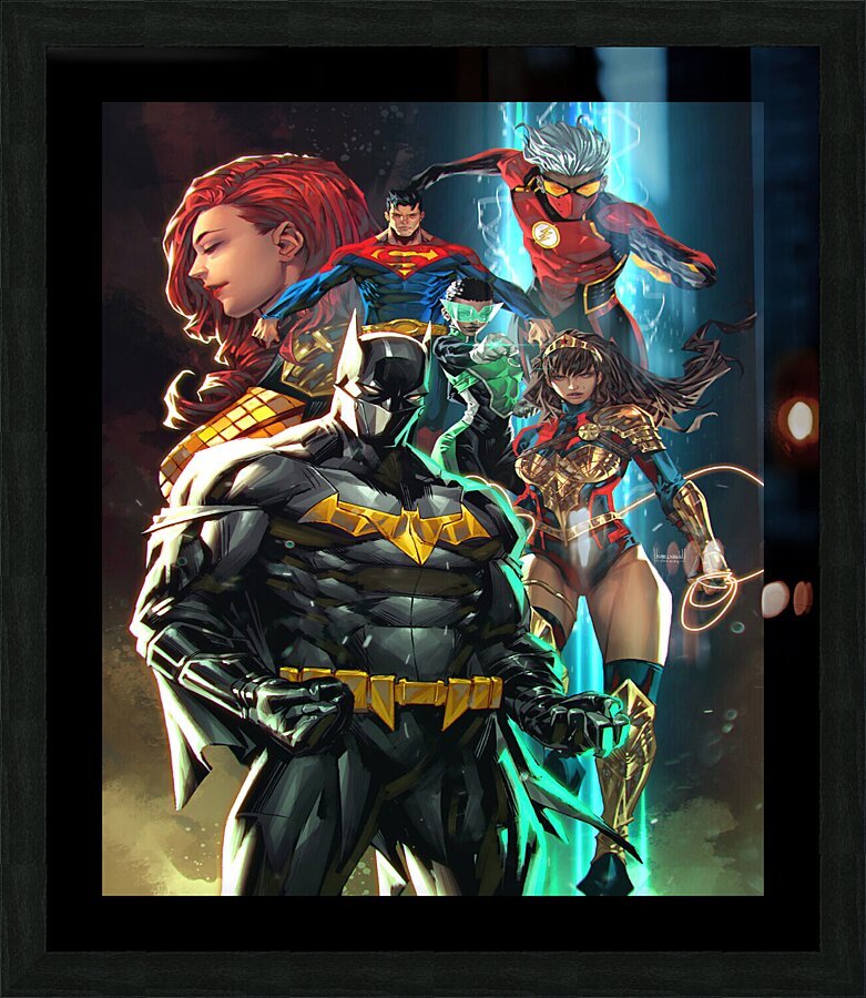 Bat Man Picture Frame print