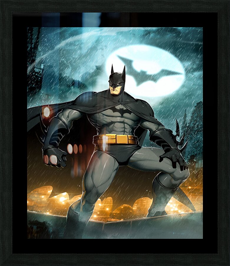 Bat Man Picture Frame print