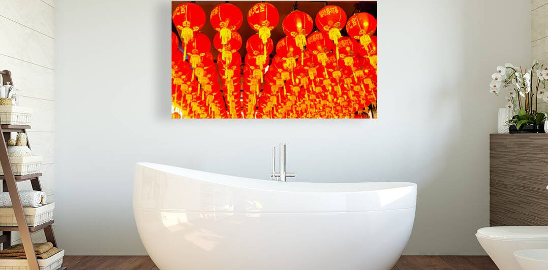 Red lantern roof decoration to celebrate Chinese New Year by kall3bu