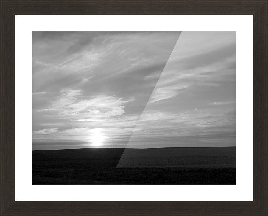 BW Wyoming Sunset Picture Frame print