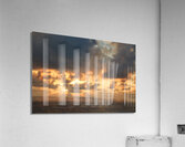 Golden Ocean Rays Acrylic Print