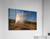 Old Faithful Sunset Rainbow Acrylic Print