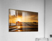 Golden Pier Sunset Glow - Oceanside CA Acrylic Print