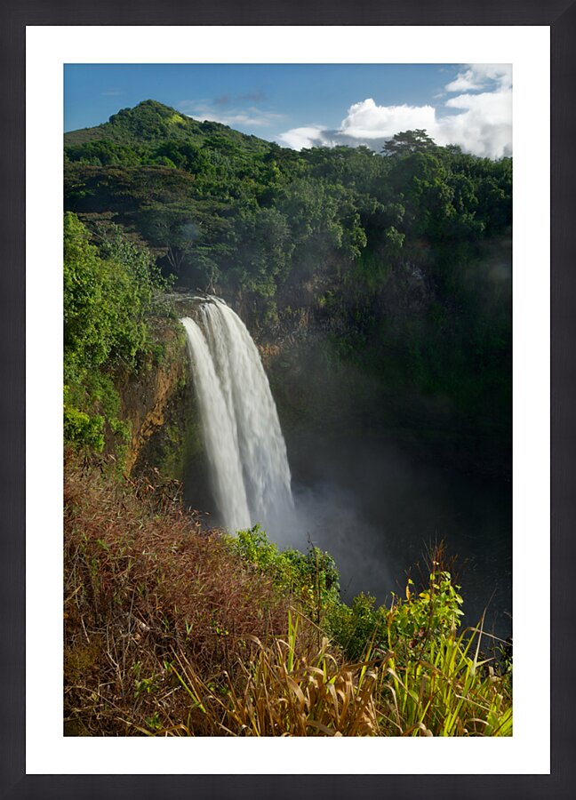 Mist Rising from Wailua Falls Picture Frame print