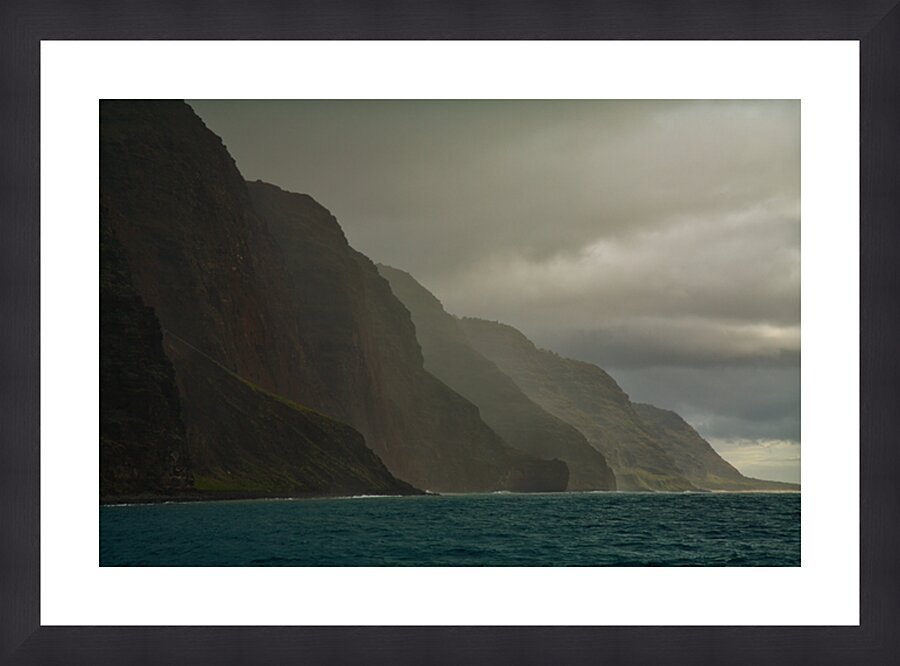 Na Pali Coastal Layers Picture Frame print