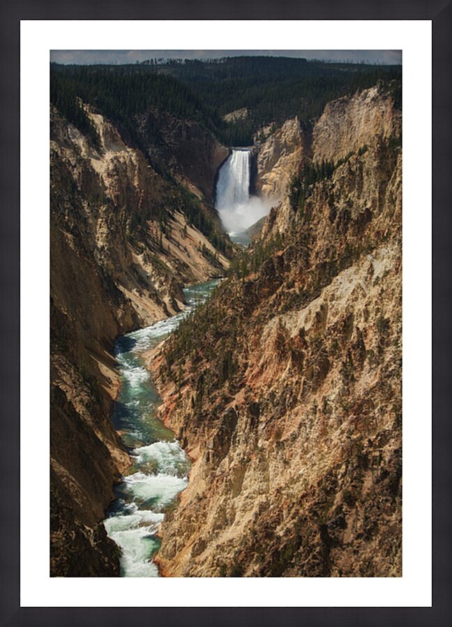 Yellowstone Falls River View Picture Frame print