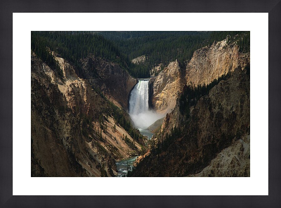 Light & Shadow Yellowstone Falls Picture Frame print