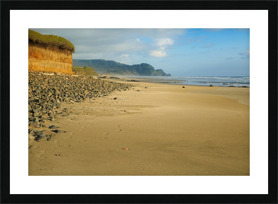 Walk the Oregon Beachscape Picture Frame print