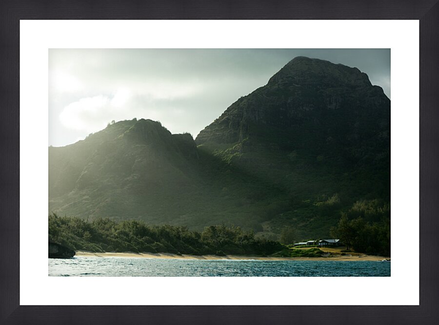 Rays over Kuahonu Point Picture Frame print