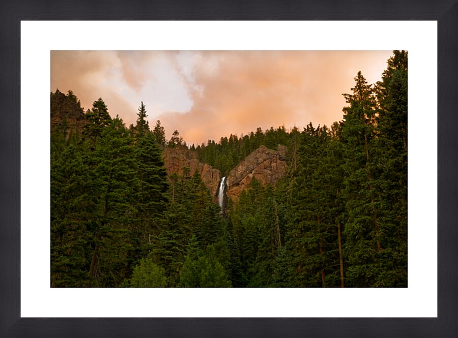 Sunset at Treasure Falls Picture Frame print