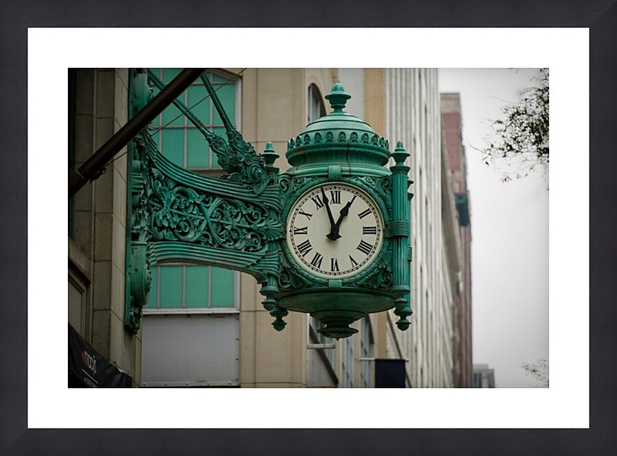 Chicago Corner Clock Picture Frame print