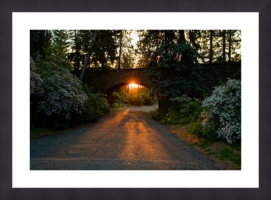 Sunset Bridge - Spokane WA Picture Frame print