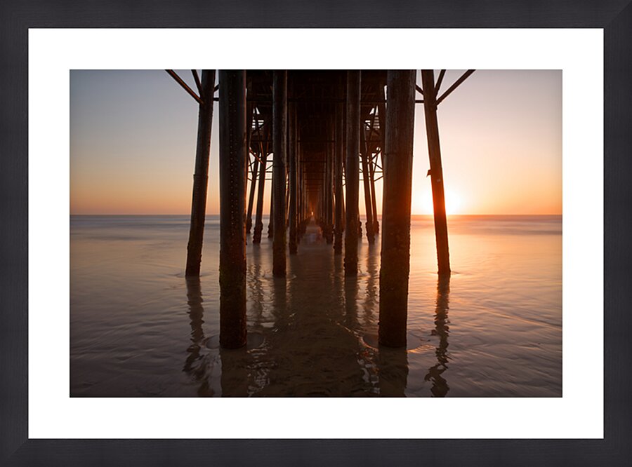 Soft Golden Sunset - Oceanside CA Picture Frame print