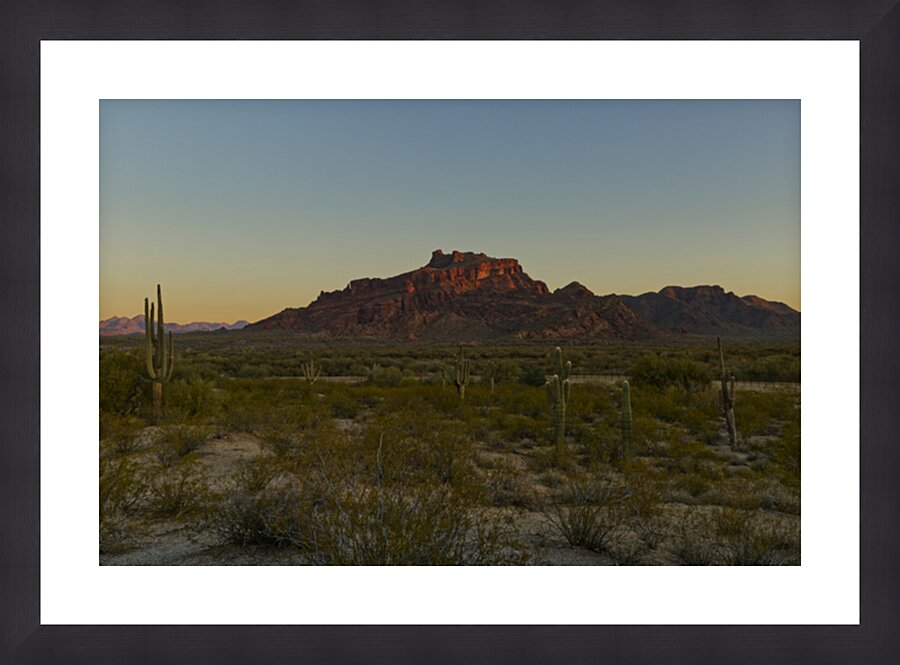 First Light Red Mountain Picture Frame print