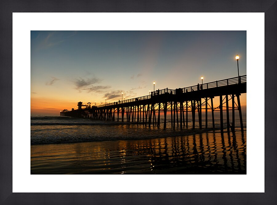 Pierside Ocean Rays - Oceanside CA Picture Frame print