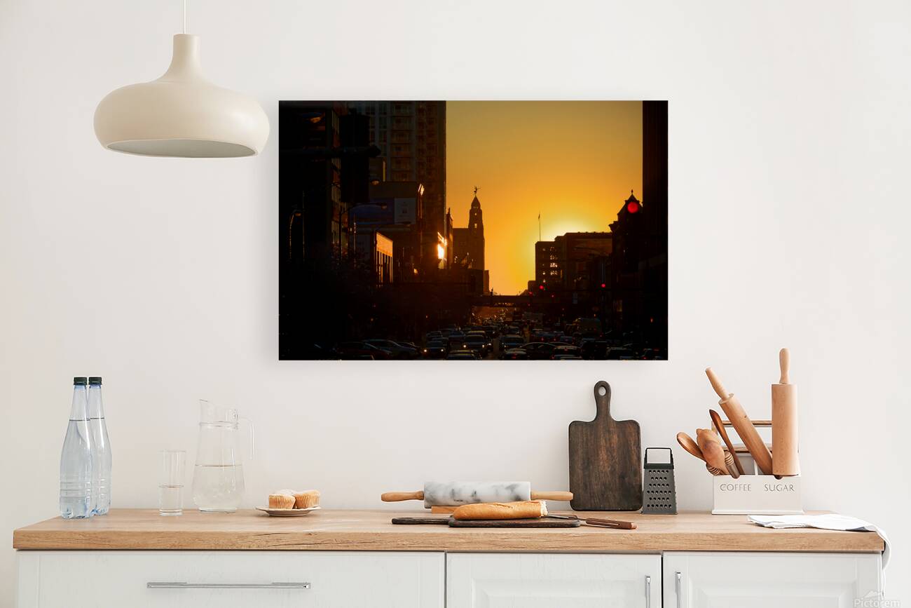 Chicago Ave Sunset Reproduction