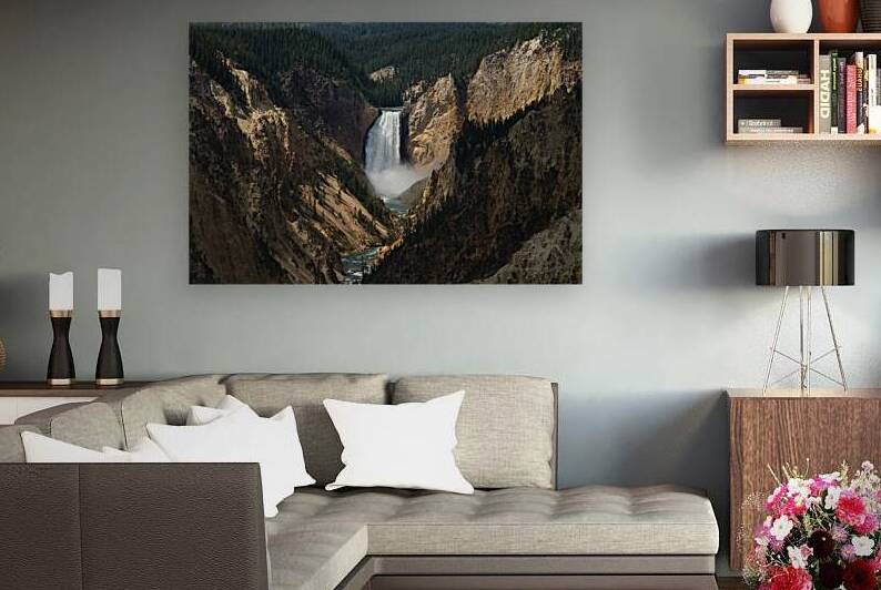 Light & Shadow Yellowstone Falls Reproduction