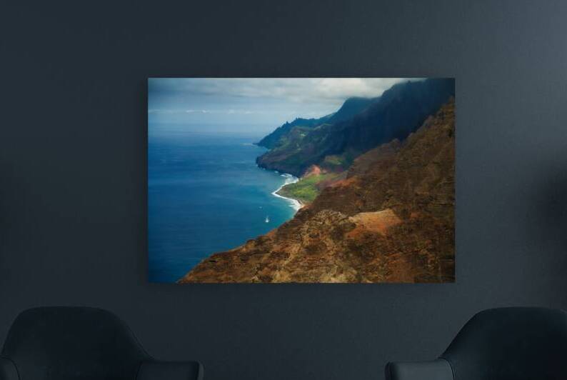 Aerial View of Na Pali Coast by Taylor Ehat Photography