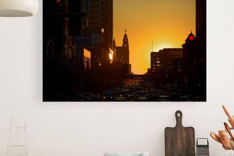 Chicago Ave Sunset Reproduction