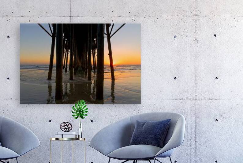 Sunset Under the Pier - Oceanside CA Reproduction