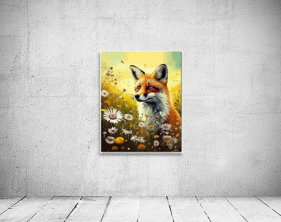 Flower Fox Paint by Numbers Kit for Adults Flowers Wall Preview