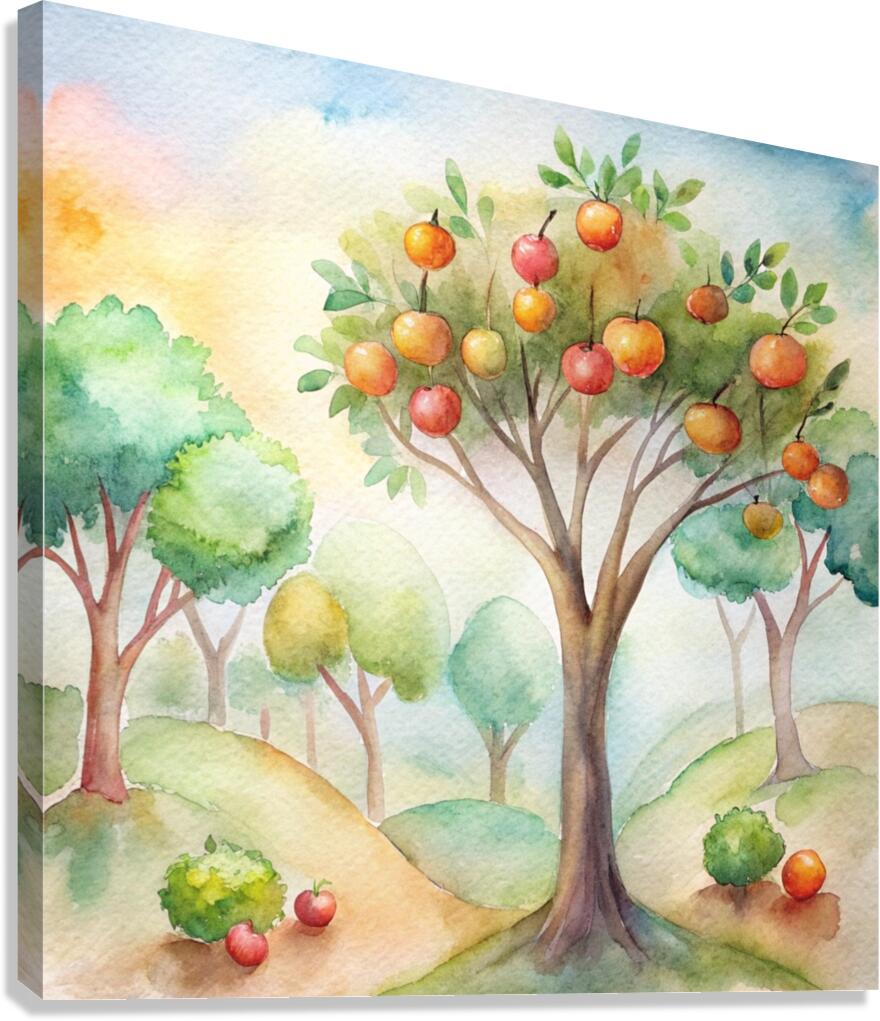Attractive fruit garden. Canvas Print