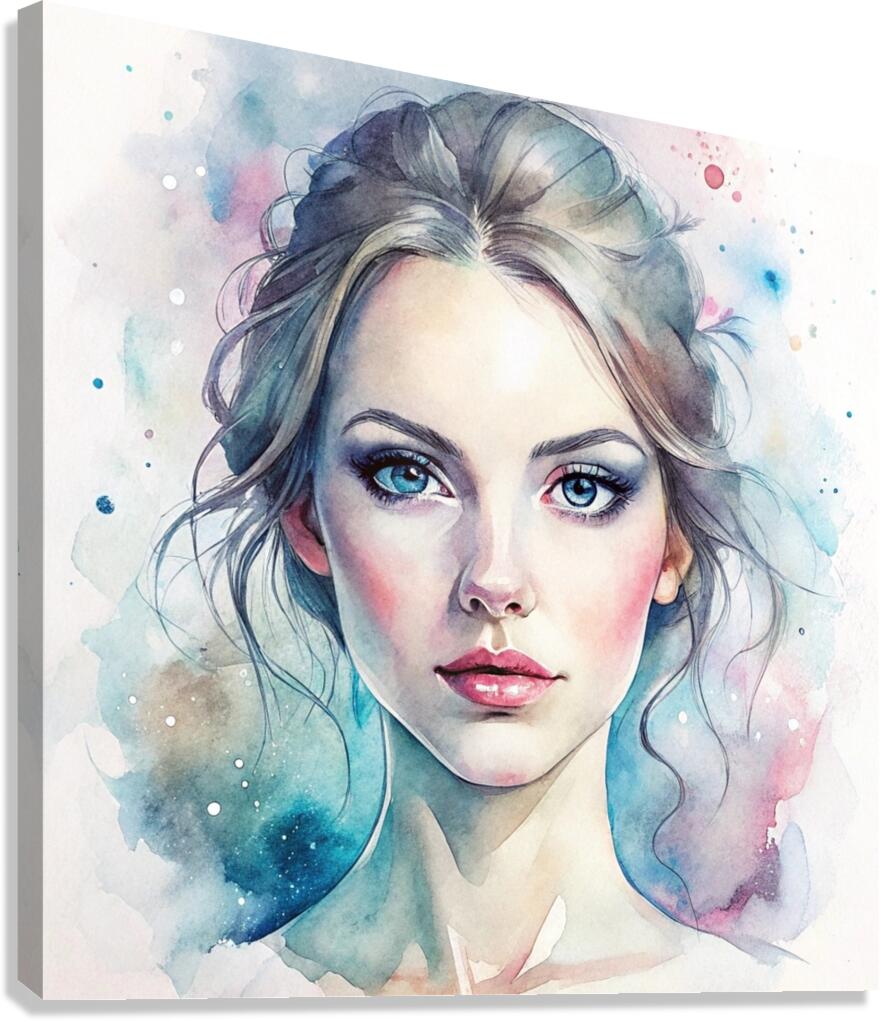 Very beautiful lady. Canvas Print