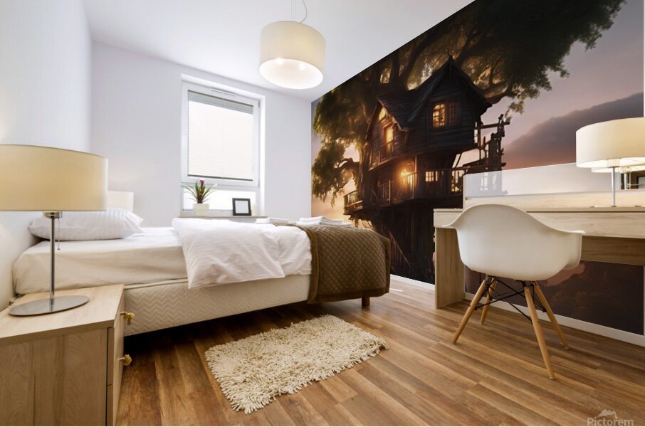 Desert House Mural print
