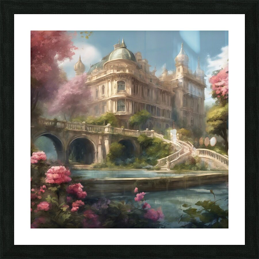 Palace River Picture Frame print