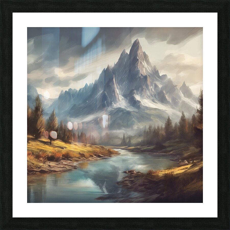 Mountain river Picture Frame print