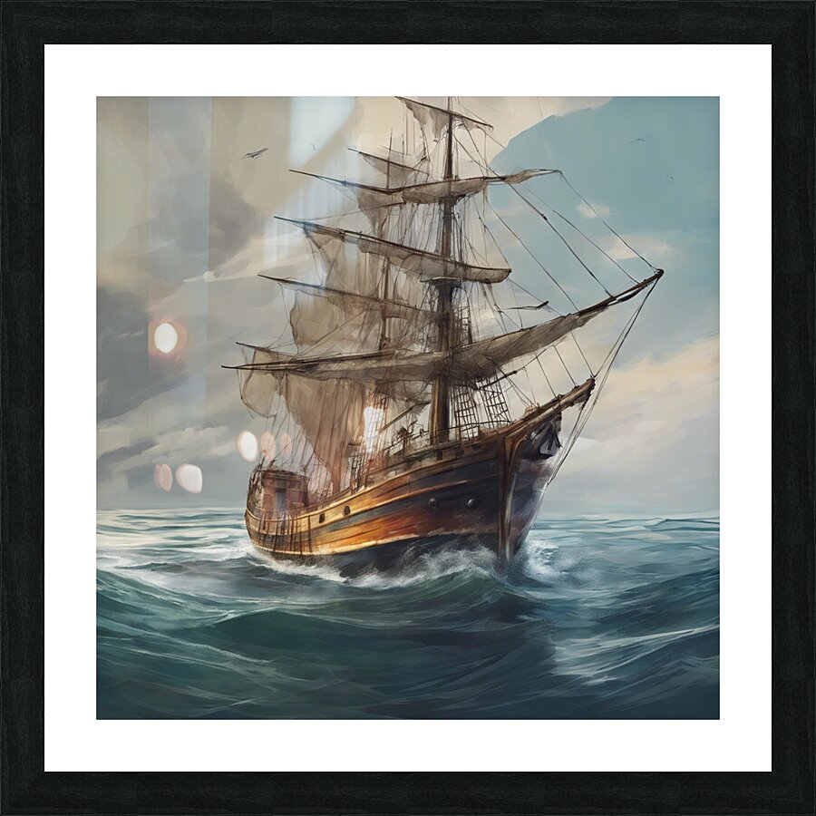 Sea ship Picture Frame print