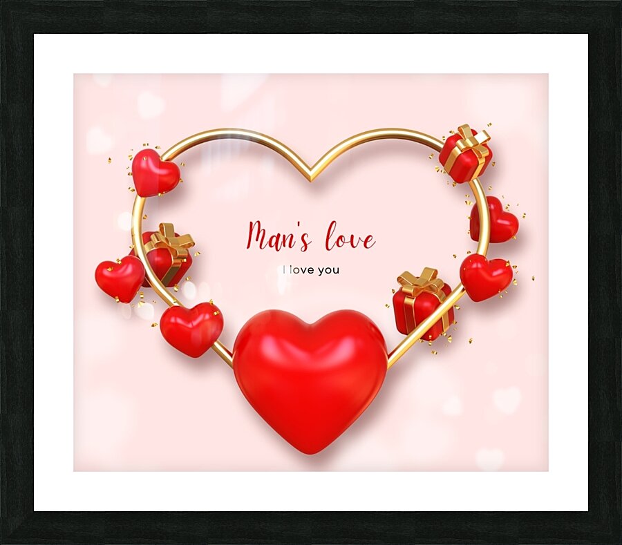 Heart gift Picture Frame print
