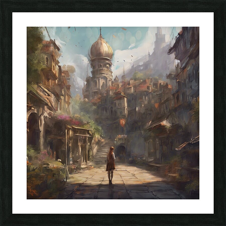 Small village Picture Frame print