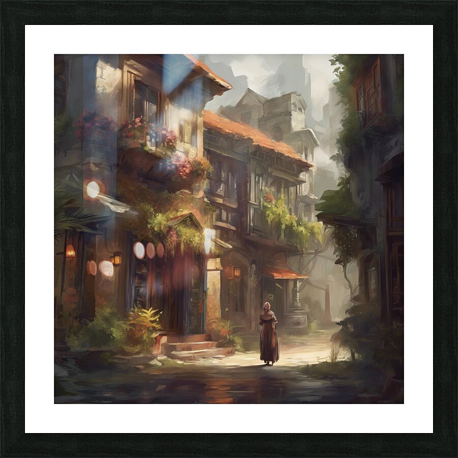 Beautiful street Picture Frame print