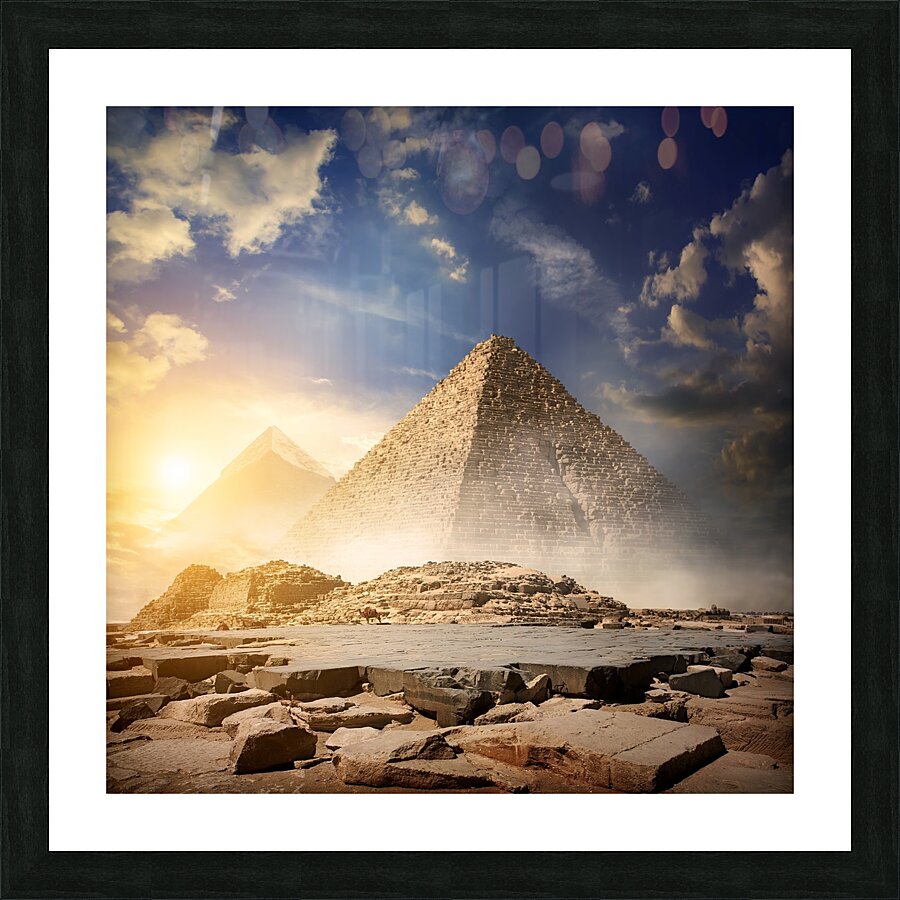 Pyramids Picture Frame print