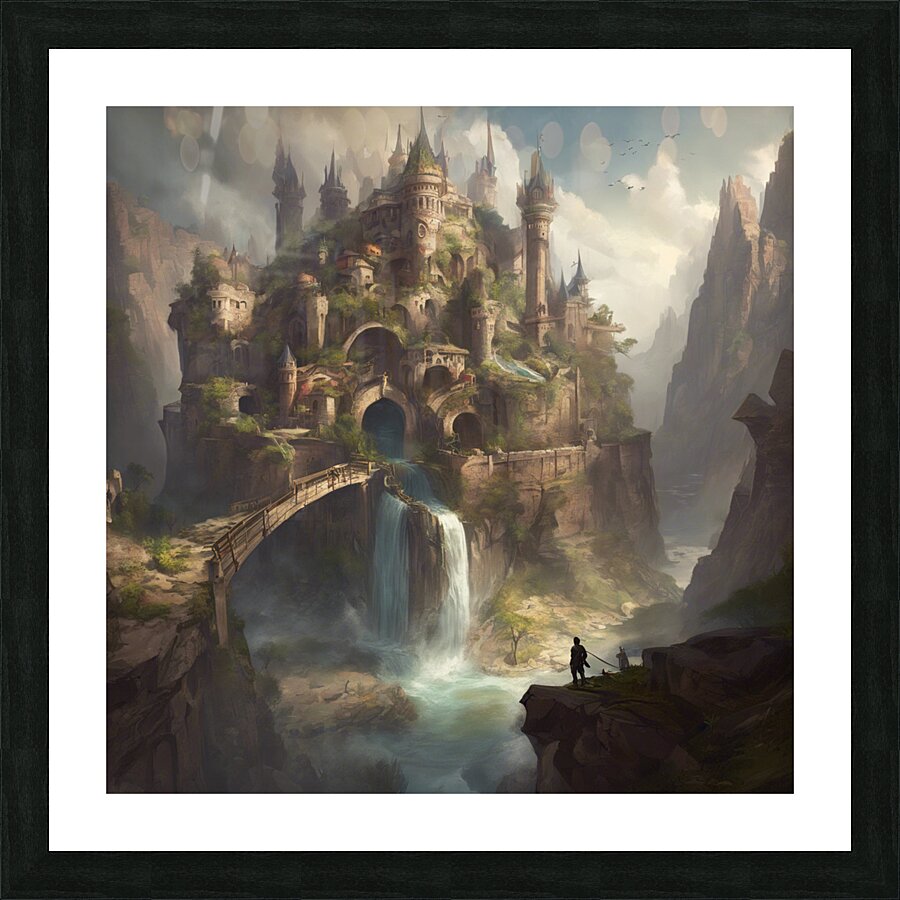 Fantasy Castle Picture Frame print
