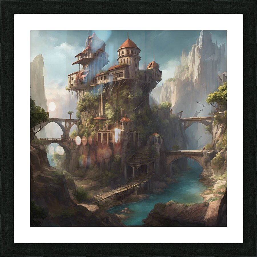 Fantasy Castle Picture Frame print
