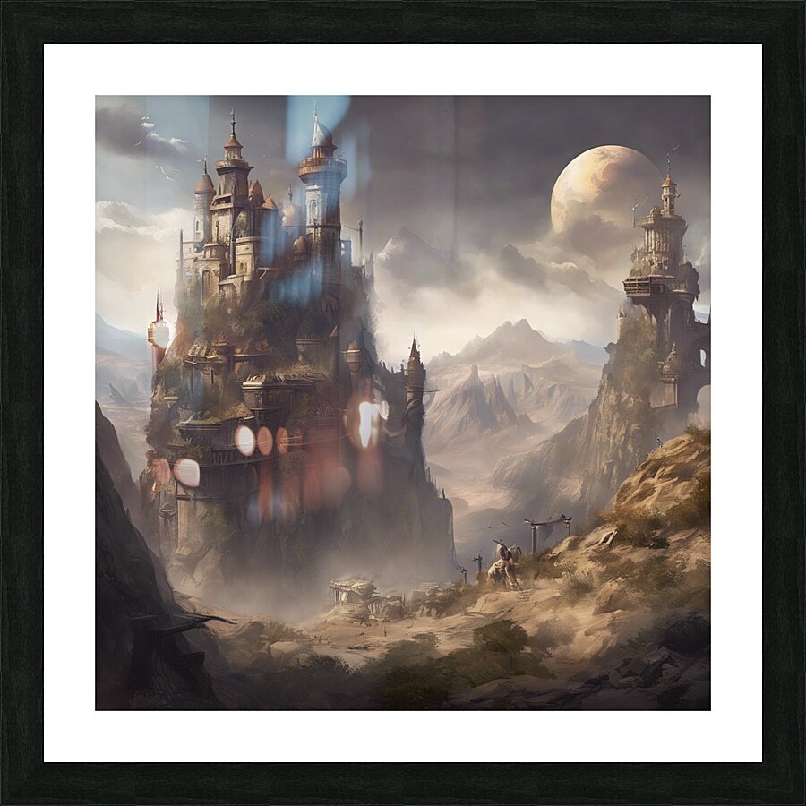 Fantasy Castle Picture Frame print