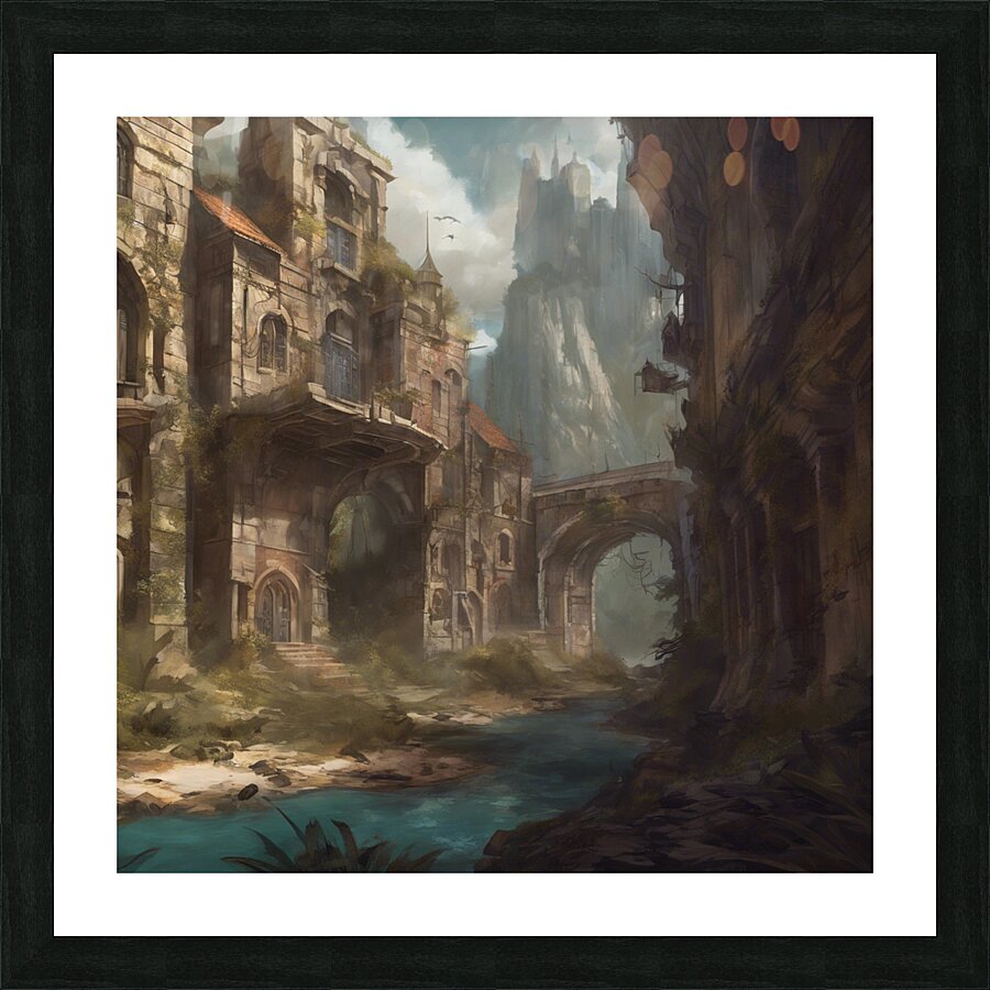 Fantasy City Picture Frame print