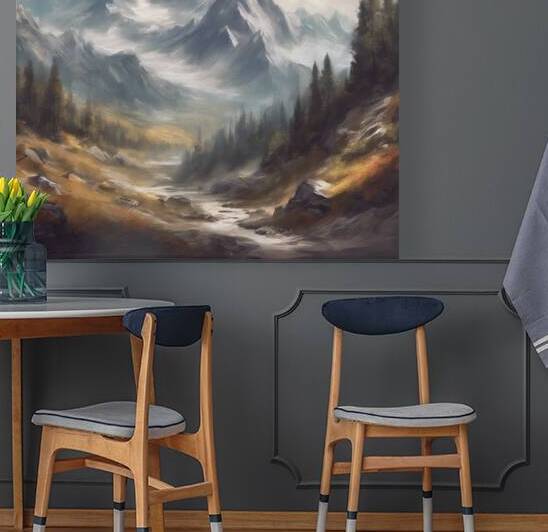 Mountains in the desert by International paintings