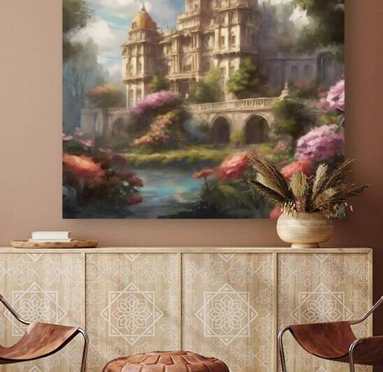 A palace of tranquility and beauty by International paintings