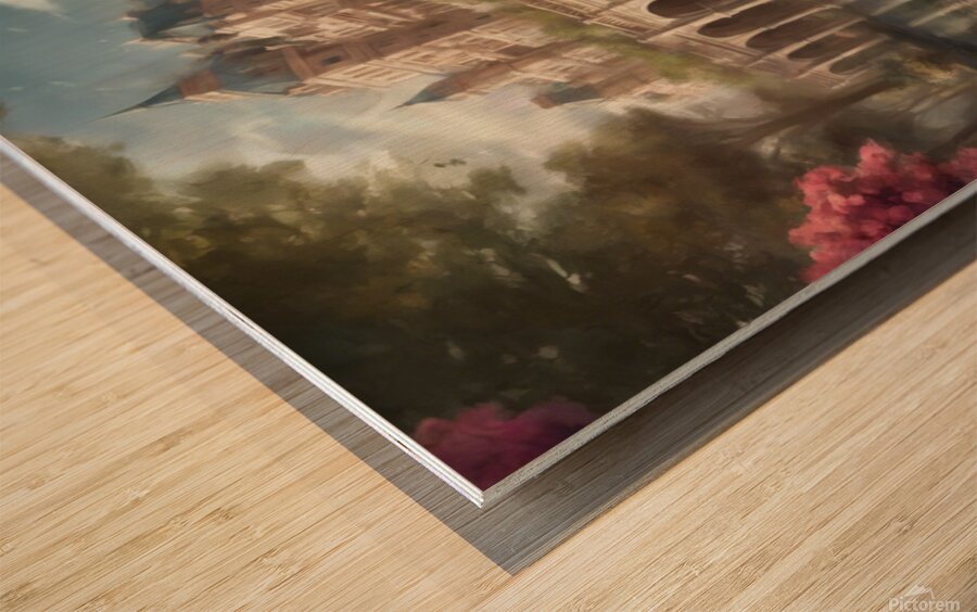 Family mansion Wood print