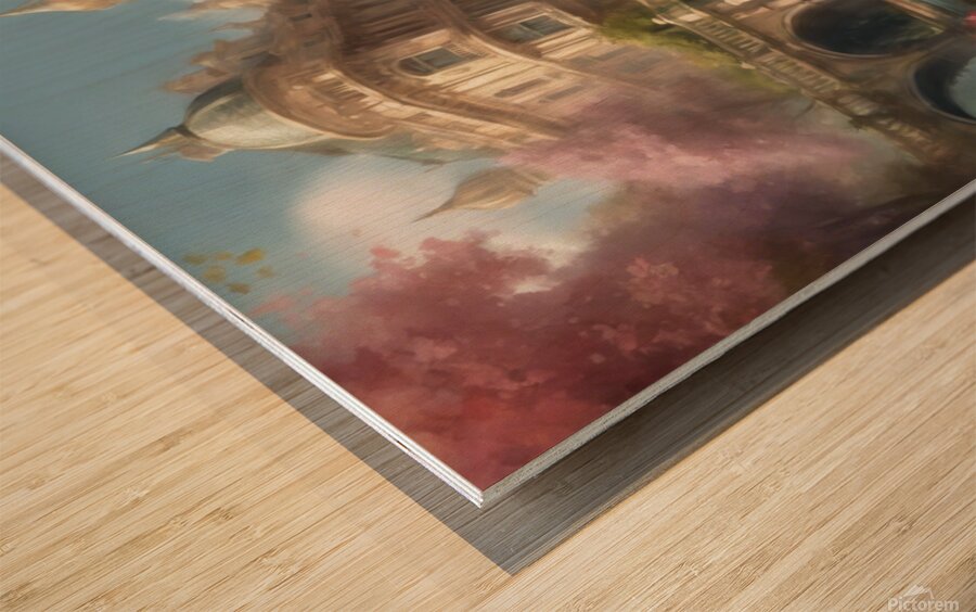 Palace River Wood print