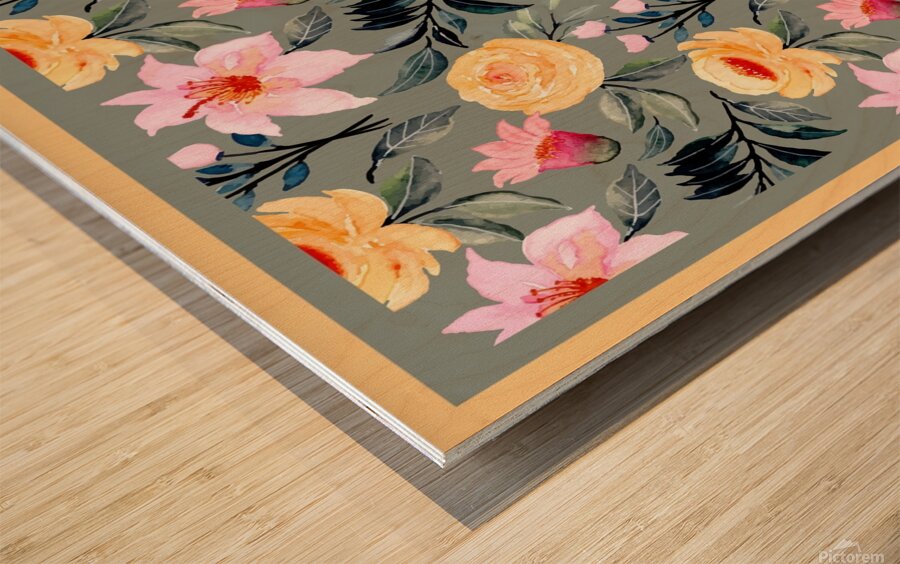 Rose garden Wood print