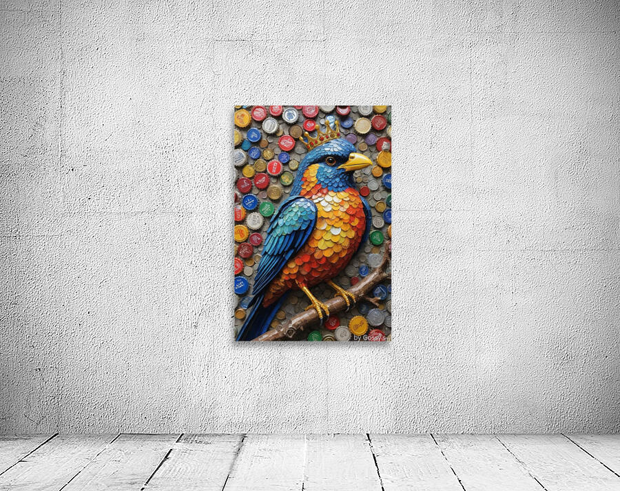 Majestic Bottle Cap Bird Wall Preview
